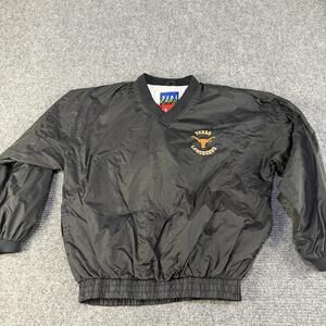 Vintage Texas Longhorns Jacket Mens Medium Black NCAA Football 90s Pullover